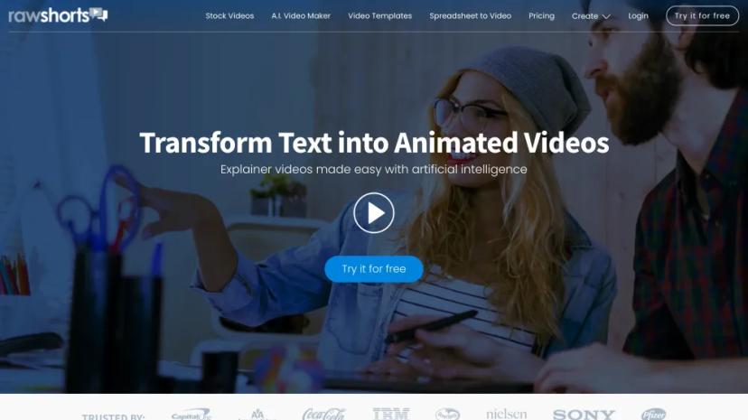 Screenshot of AI Text to Animated Video Maker