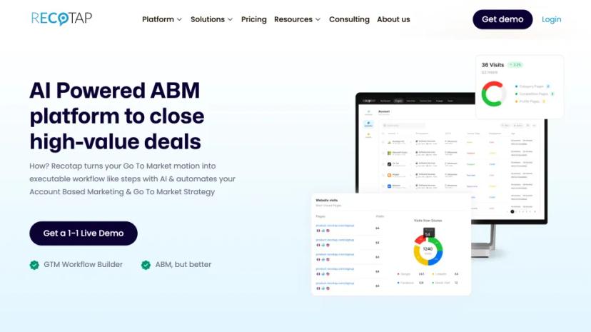 Screenshot of AI-Powered ABM Platform for B2B