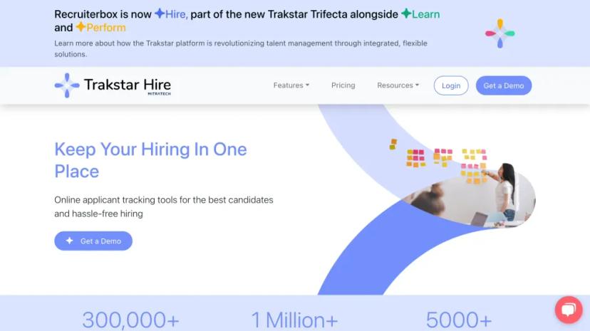 Screenshot of Streamline Your Hiring Process with Trakstar Hire AI SaaS