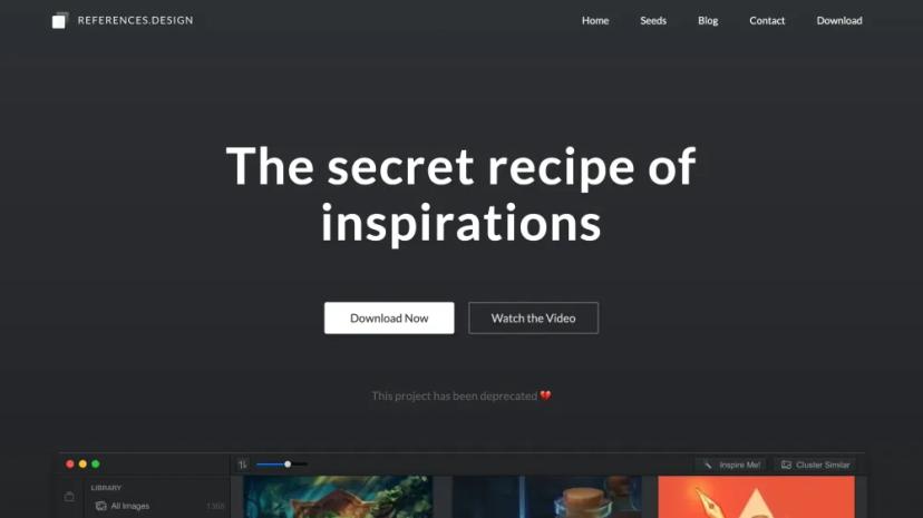 Screenshot of The Ultimate Image Organizer and Design Inspiration Platform