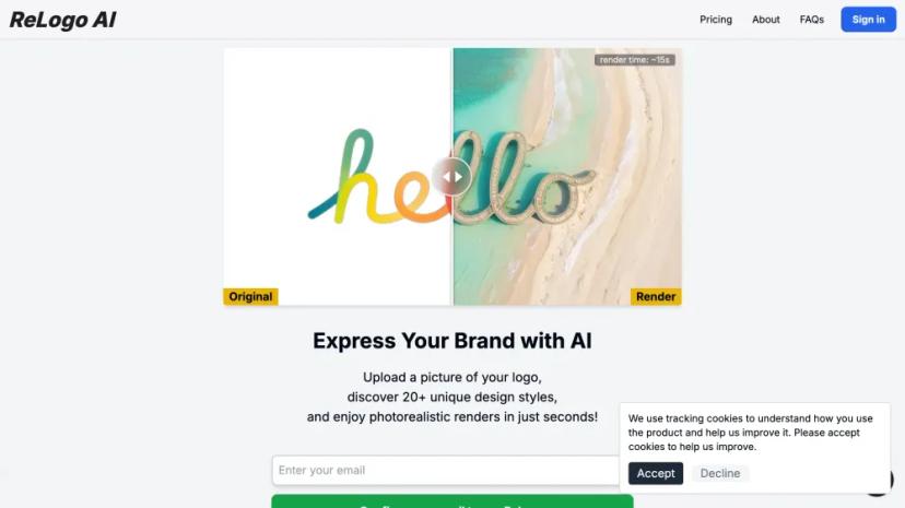 Screenshot of Express Your Brand with AI