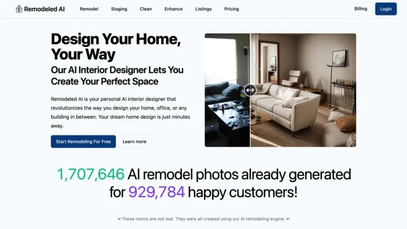 Screenshot of Your Personal AI Interior Designer for Revolutionizing Home Design