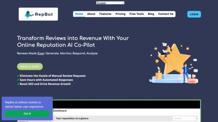 Screenshot of Transform Reviews into Revenue with Your Online Reputation AI Co-Pilot