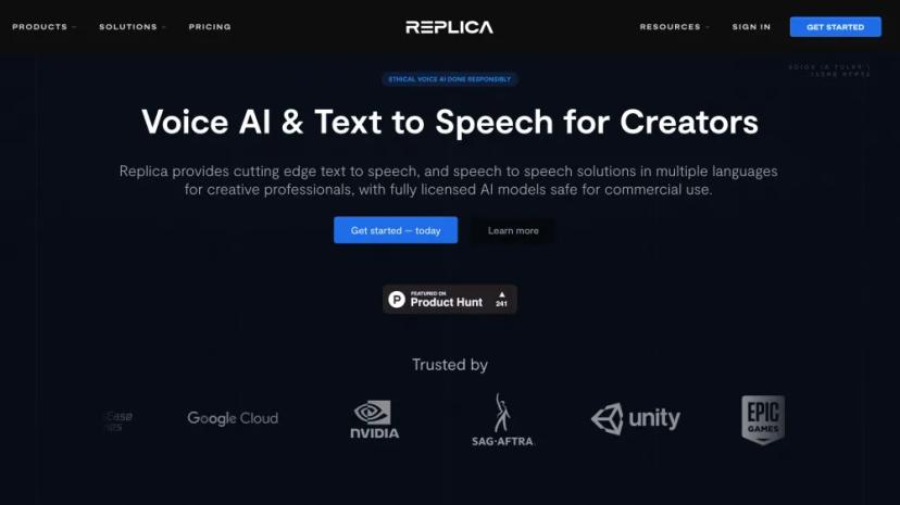 Screenshot of Text-to-Speech (TTS) & Speech-to-Speech (STS) AI Solutions