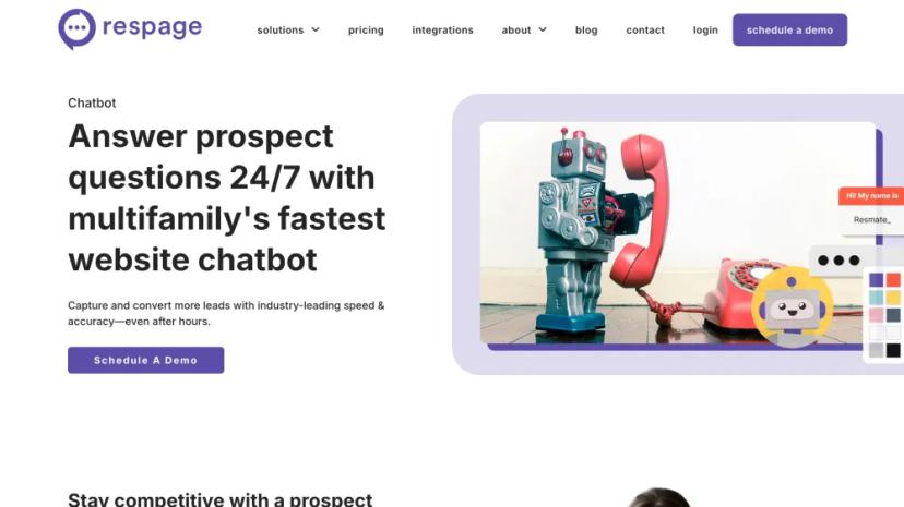 Screenshot of AI-Powered Chatbot for Multifamily Communities