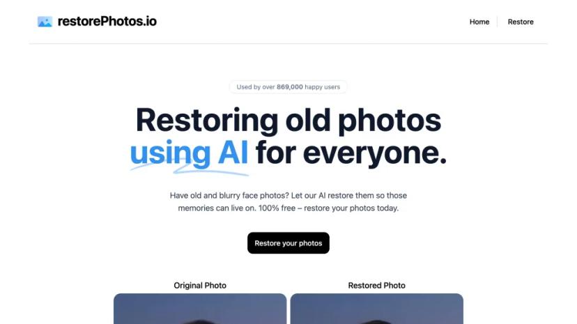 Screenshot of Restore Your Old and Blurry Photos Using AI