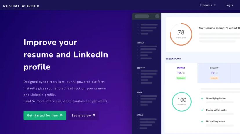 Screenshot of AI-Powered Resume and LinkedIn Optimization Platform