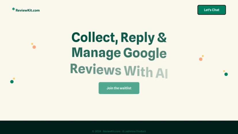 Screenshot of Collect, Reply & Manage Google Reviews with AI