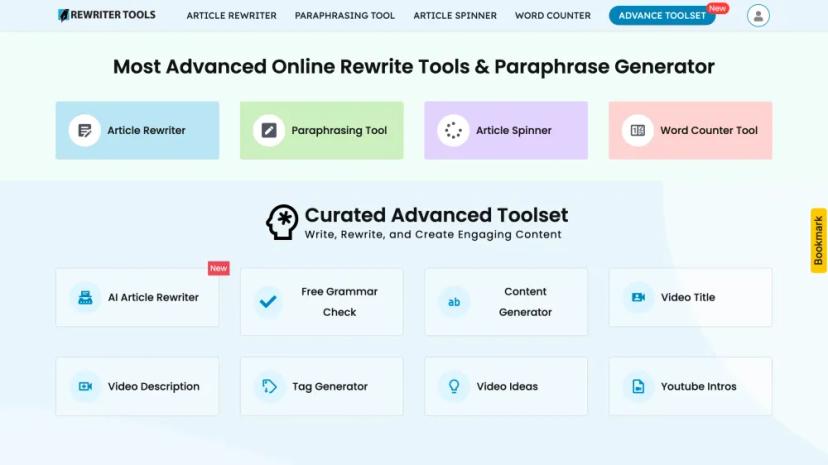 Screenshot of AI-Powered Content Creation Tools