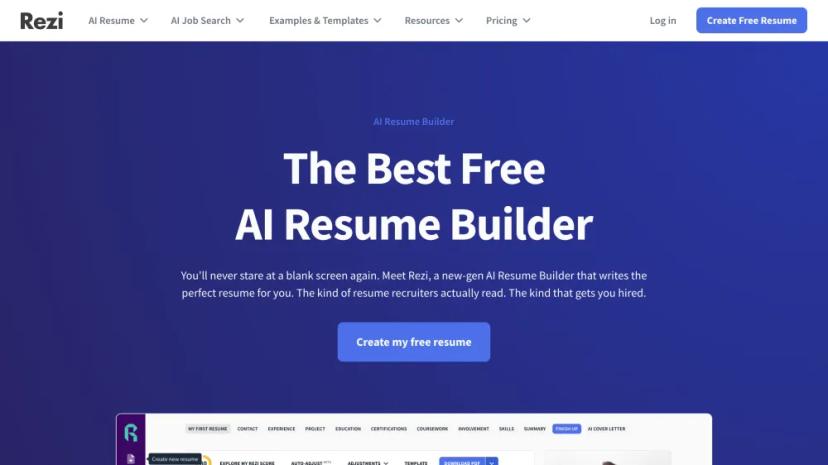 Screenshot of AI Resume Builder