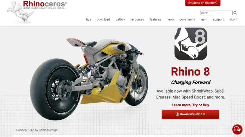 Screenshot of Rhino 8