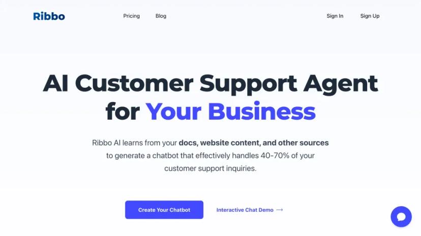 Screenshot of AI Customer Support Agent for Your Business