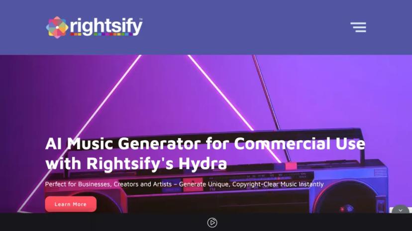 Screenshot of AI Music Generator for Commercial Use