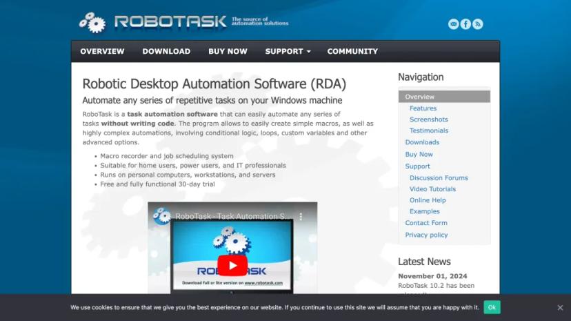 Screenshot of RoboTask: Robotic Desktop Automation Software