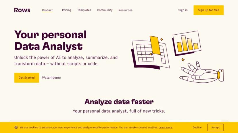 Screenshot of Your Personal Data Analyst with AI-Powered Features