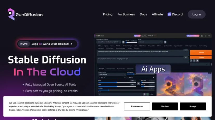 Screenshot of Stable Diffusion in the Cloud