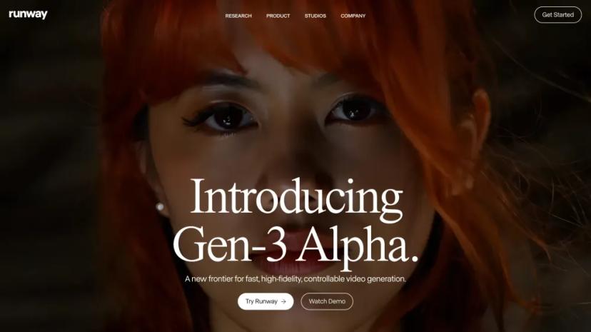 Screenshot of GEN-3 ALPHA - High-Fidelity Video Generation with AI