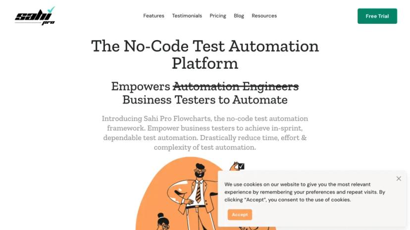 Screenshot of No-Code Test Automation Platform