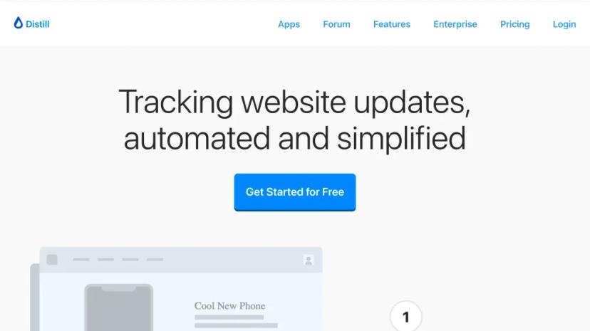 Screenshot of Automated Website Tracking Made Simple