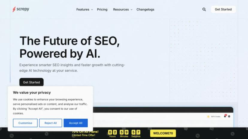 Screenshot of AI-Powered SEO Optimization and Content Generation