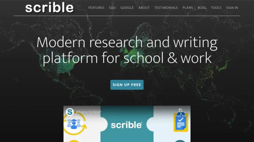 Screenshot of Modern Research and Writing Platform for School & Work