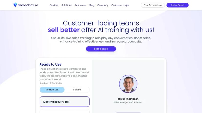 Screenshot of AI-Powered Sales Training Software