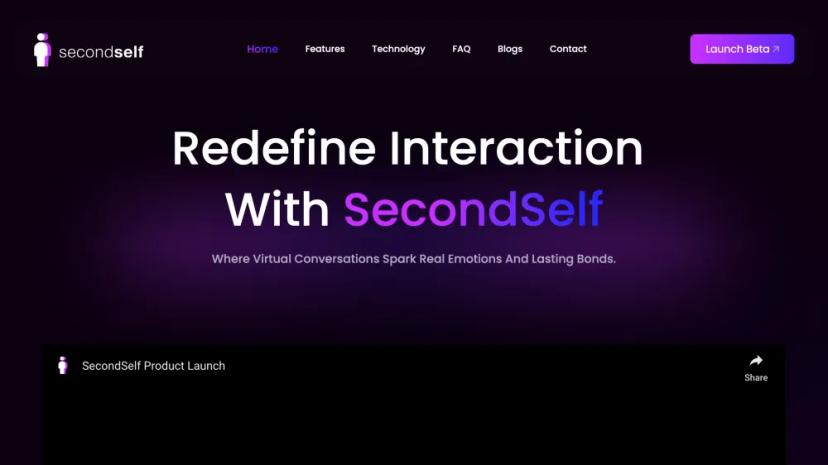 Screenshot of Redefine Interaction with Second Self