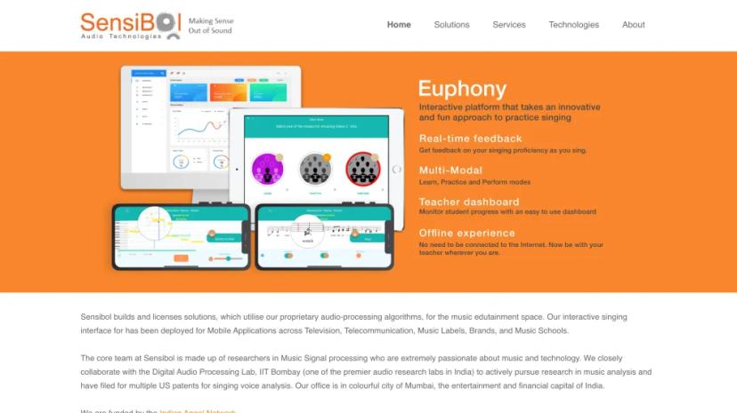 Screenshot of Patented Voice-Processing Technologies for Music Edutainment