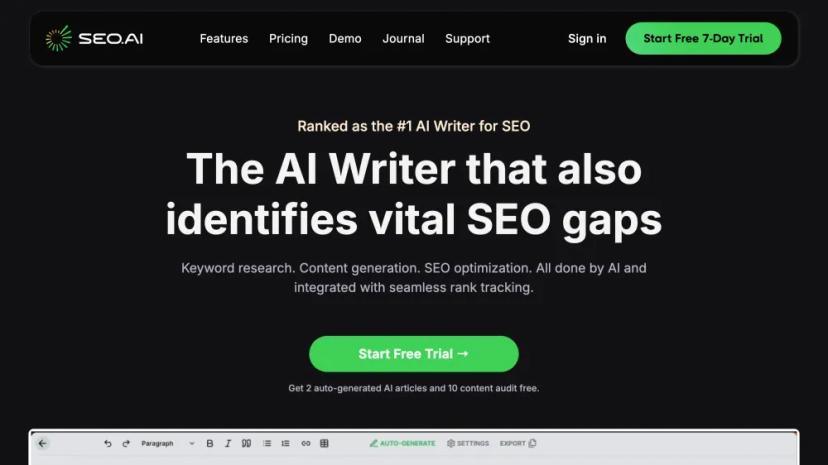 Screenshot of AI Writer for SEO