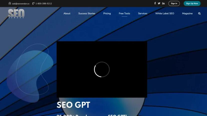 Screenshot of SEO GPT: AI-Powered Marketing Content Generation