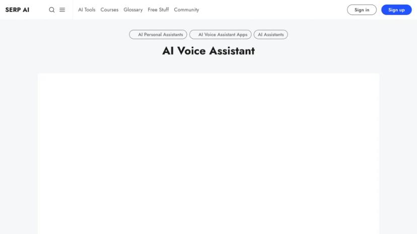 Screenshot of AI Voice Assistant - SERPy