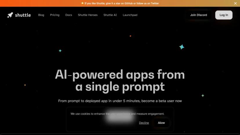 Screenshot of AI-POWERED APPS FROM A SINGLE PROMPT