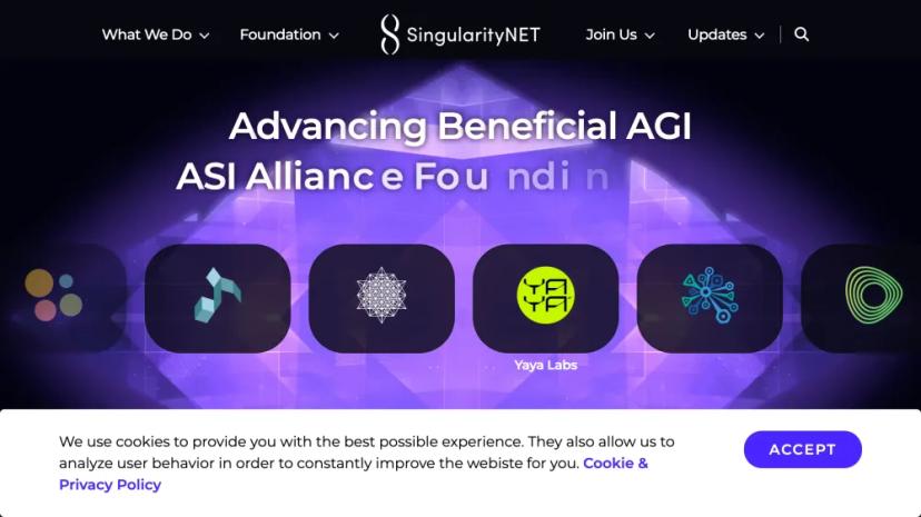 Screenshot of SingularityNET: AI SaaS Platform