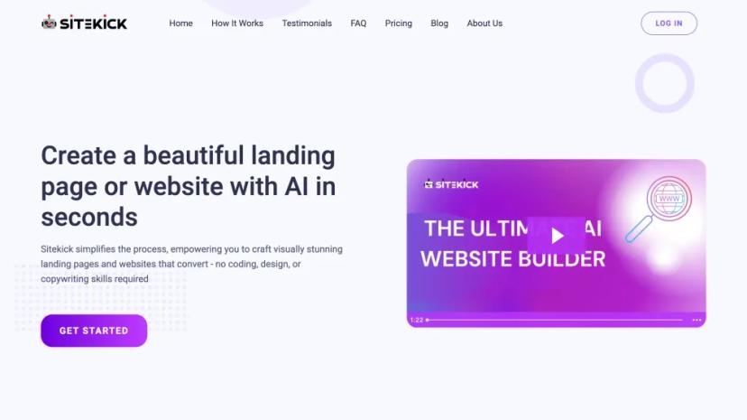 Screenshot of Build AI-Powered Landing Pages & Websites Fast