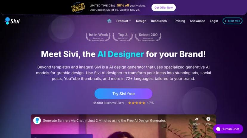 Screenshot of AI Design Generator for Branded Creatives