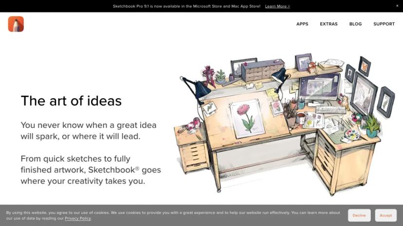 Screenshot of Sketchbook