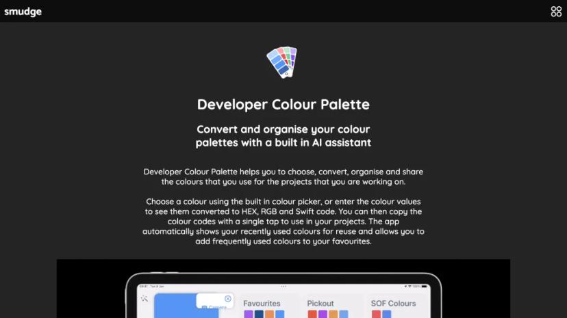 Screenshot of Organize, Convert, and Share Your Color Palettes with AI Assistance