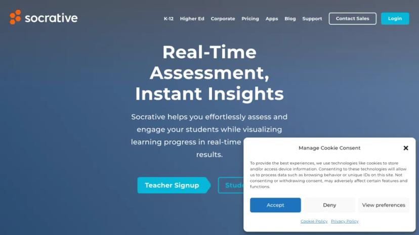 Screenshot of Real-time Student Assessment and Engagement Tool