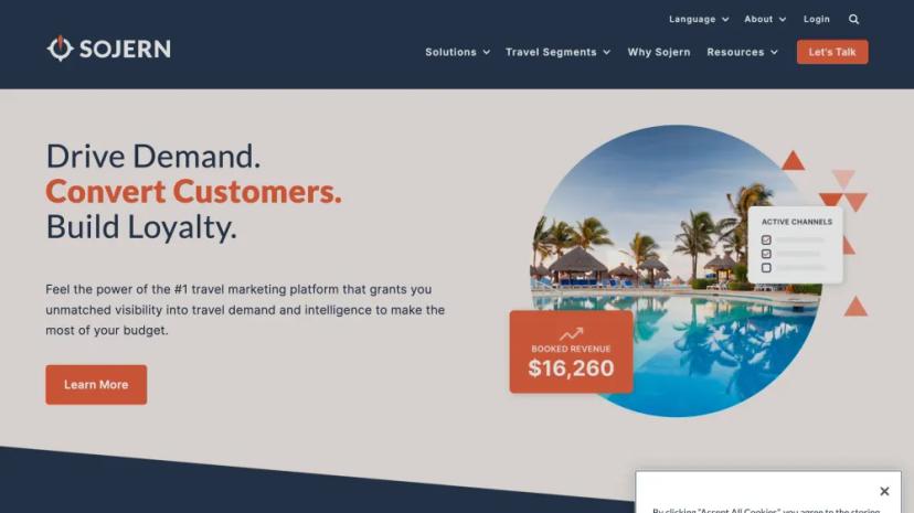 Screenshot of Travel Marketing Platform with AI-Powered Solutions