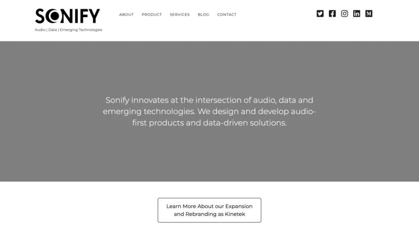 Screenshot of Innovative Audio-First and Data-Driven Solutions