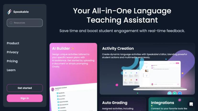 Screenshot of Product Learn Your All-in-One Language Teaching Assistant