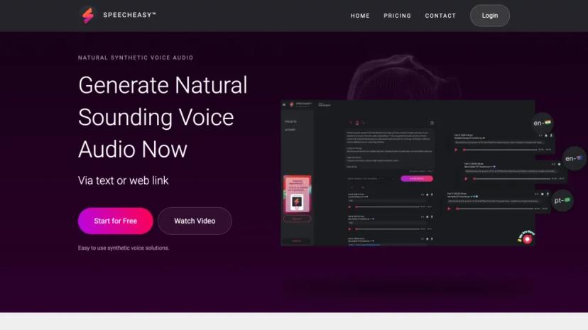 Screenshot of Generate Natural Sounding Voice Audio with SpeechEasy