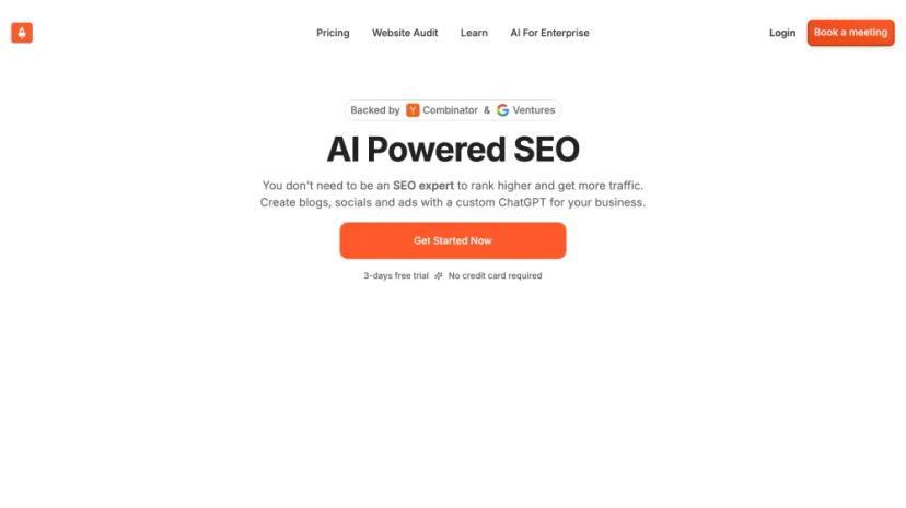 Screenshot of The Most Advanced AI SEO Tool