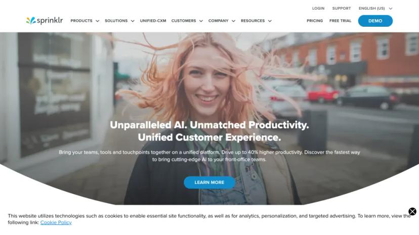 Screenshot of Unified AI Platform for Customer Experience