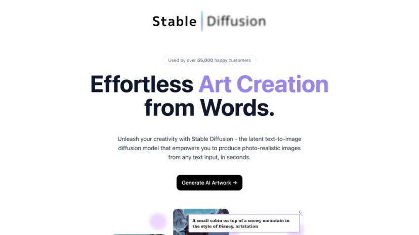 Screenshot of Effortless Art Creation from Words