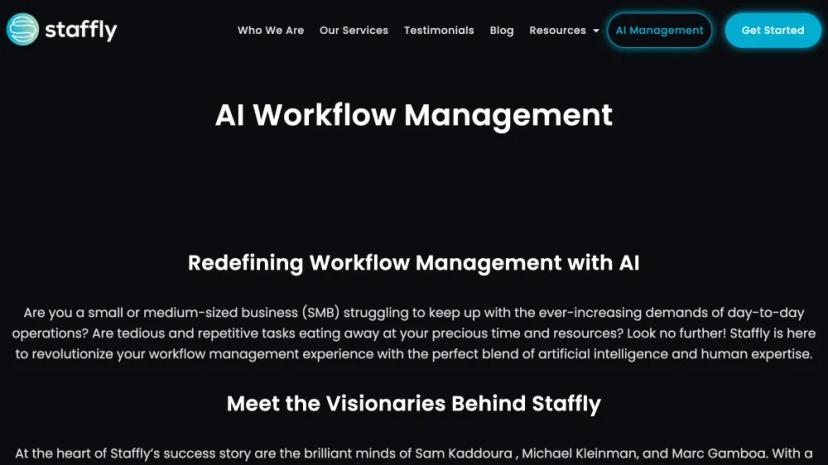 Screenshot of AI Workflow Management Redefined