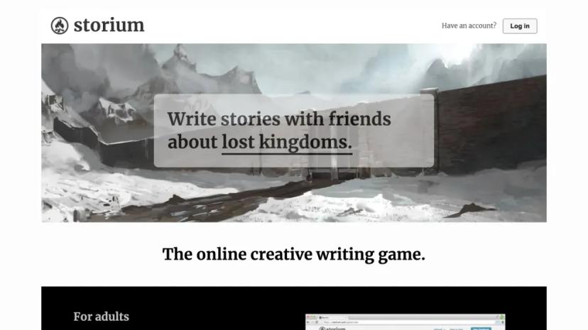 Screenshot of STORIUM