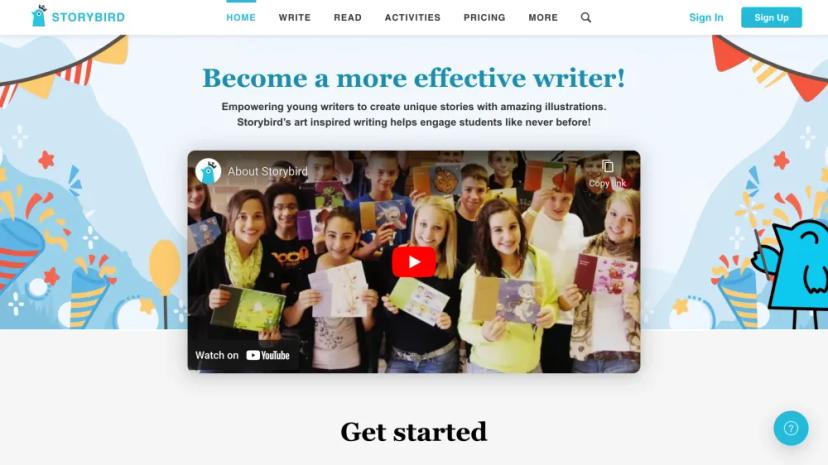 Screenshot of Storybird AI: AI-powered creative writing and storytelling platform