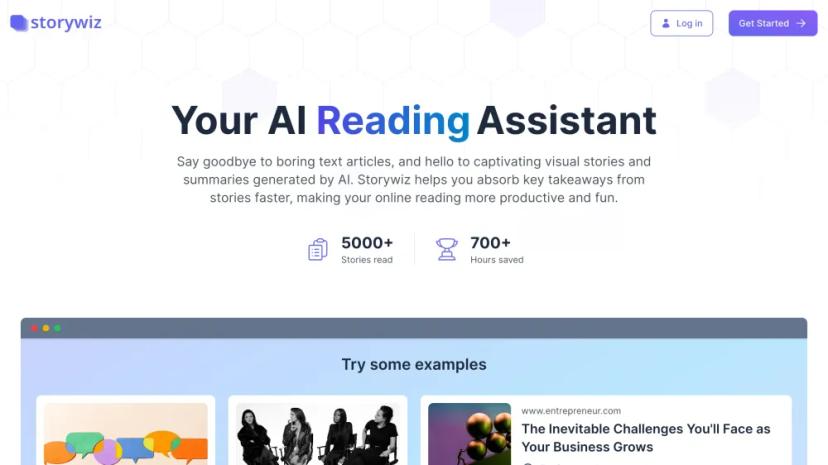 Screenshot of Transform Your Reading Experience with AI-Powered Visual Stories and Summaries