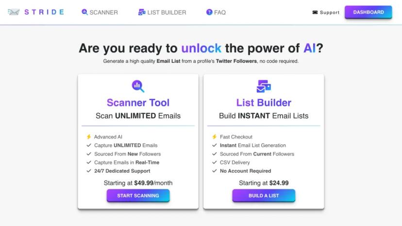 Screenshot of AI-Driven Email List Builder & Scanner